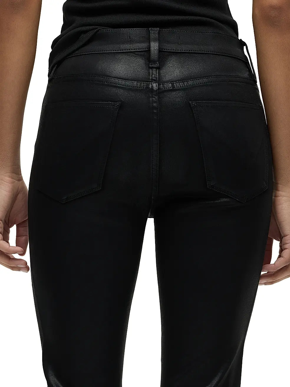 Barbara Coated High Waist Bootcut Jeans