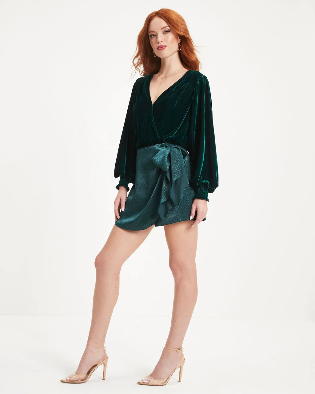 Embossed Side Tie Skort