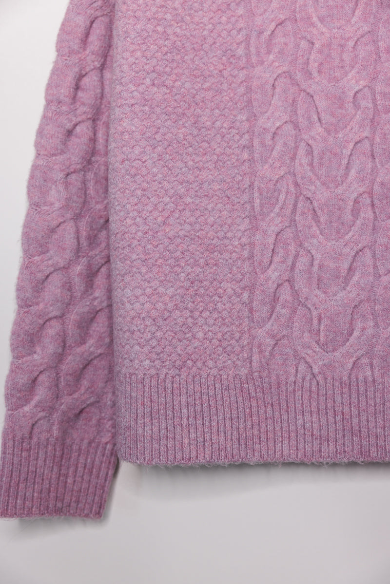 Lavender Cable Knit Sweater