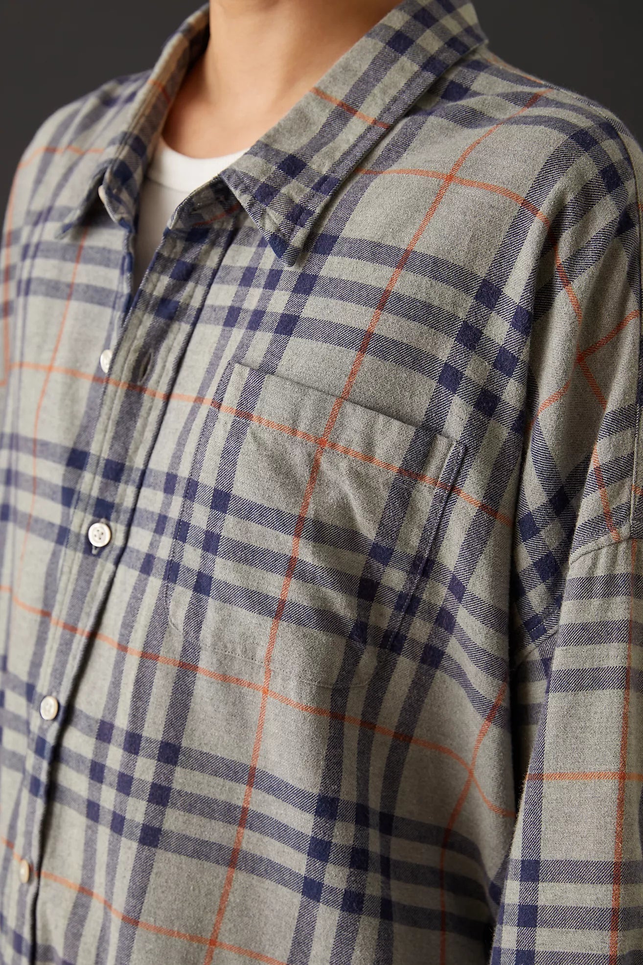 Oversized Checked Flannel Shirt