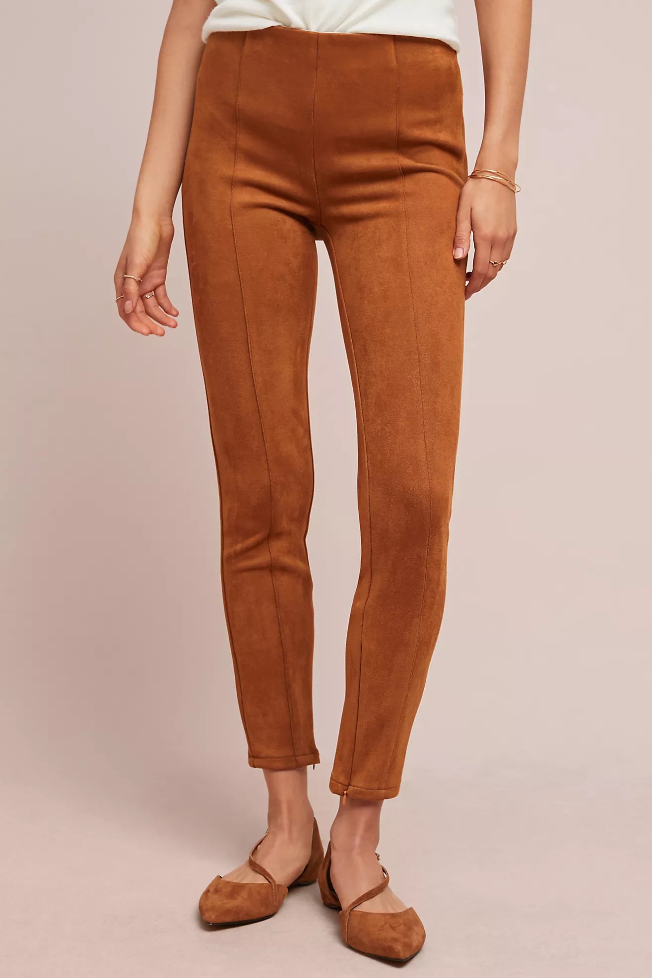High Rise Faux Suede Leggings