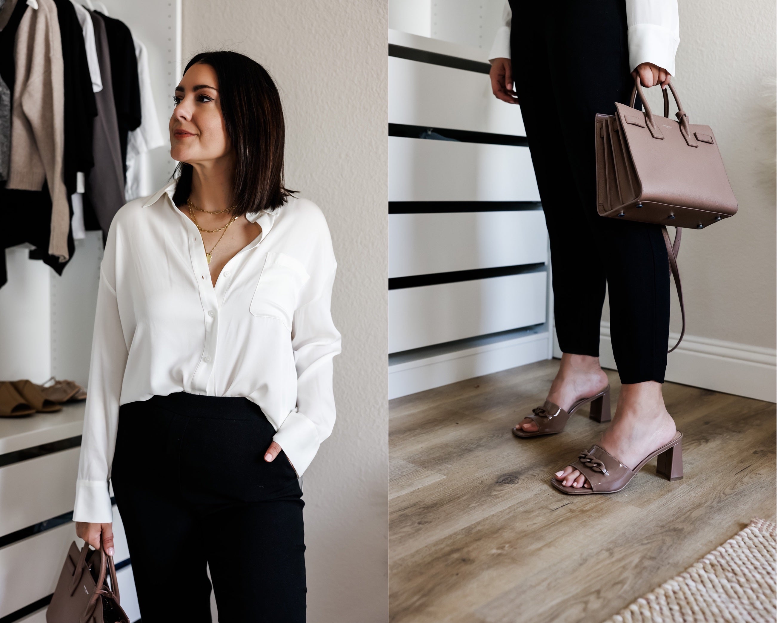 Relaxed Silk Button Down Blouse