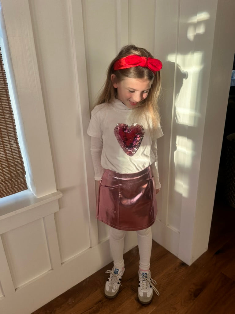 Metallic Girls' A-Line Skirt