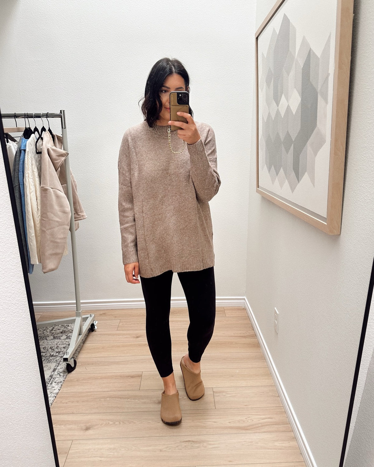 Oversized Crewneck Tunic Sweater