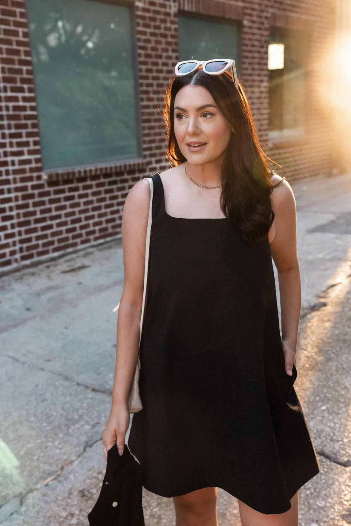 Sleeveless Square-Neck Shift Mini Dress