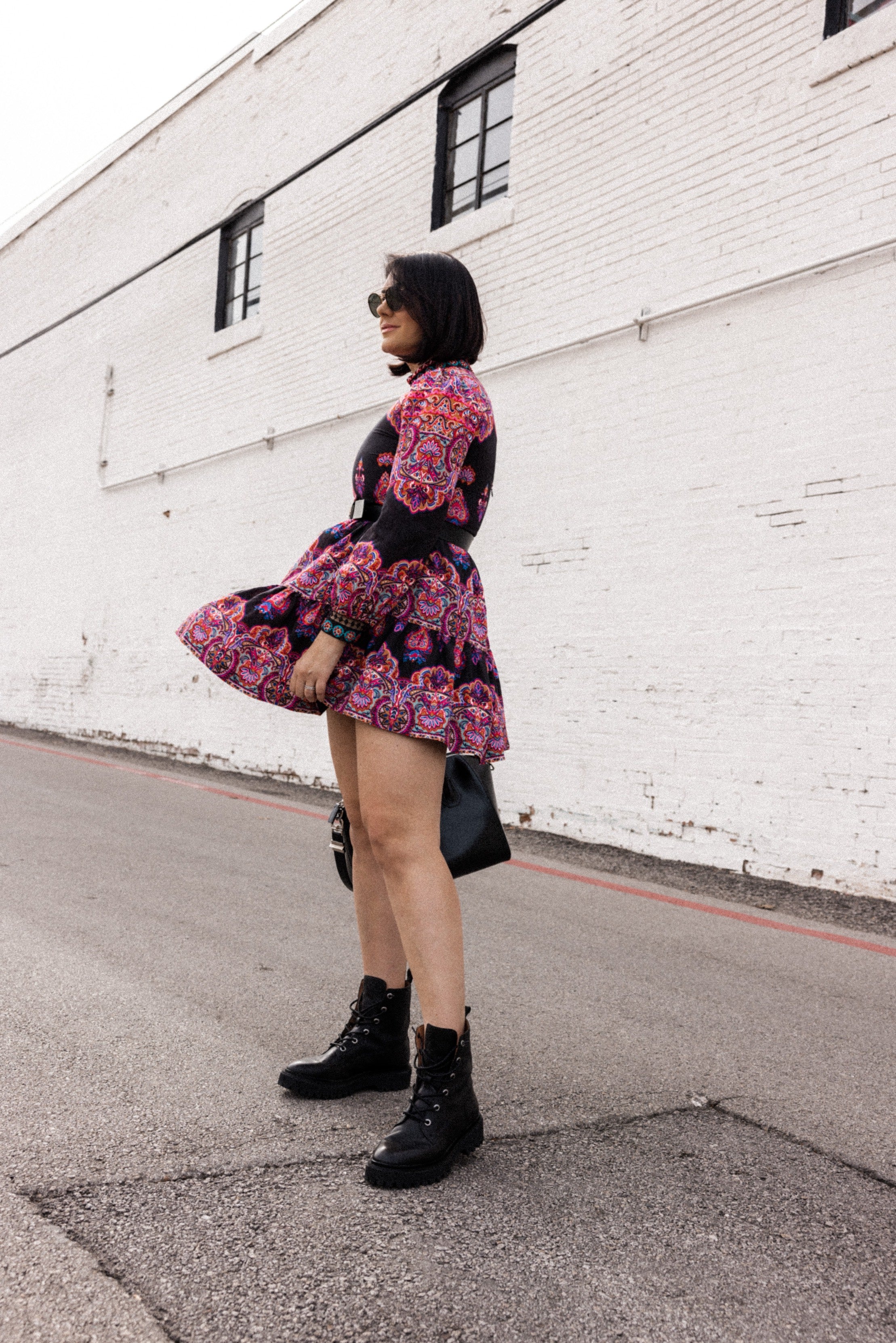 By Anthropologie Tiered Mix-Print Dress