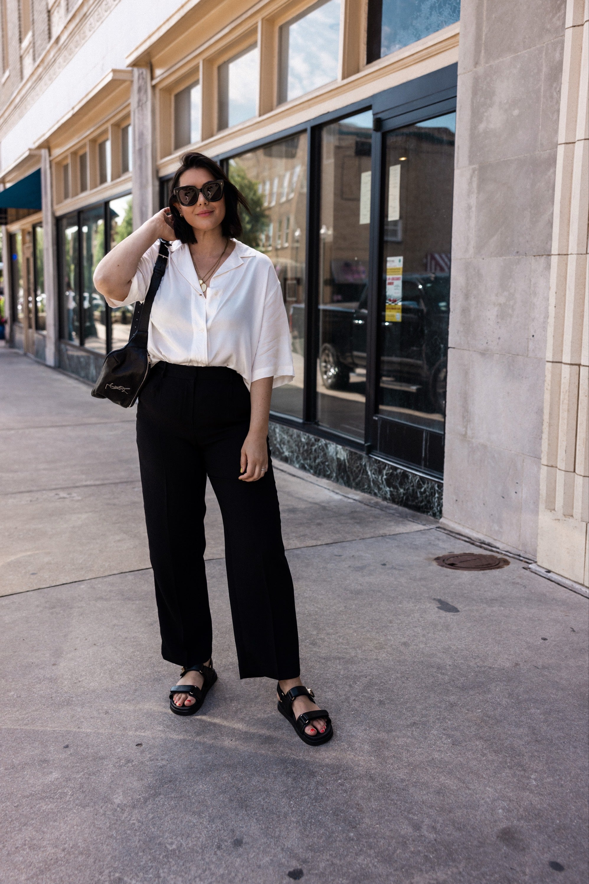 Essential pant in city crepe