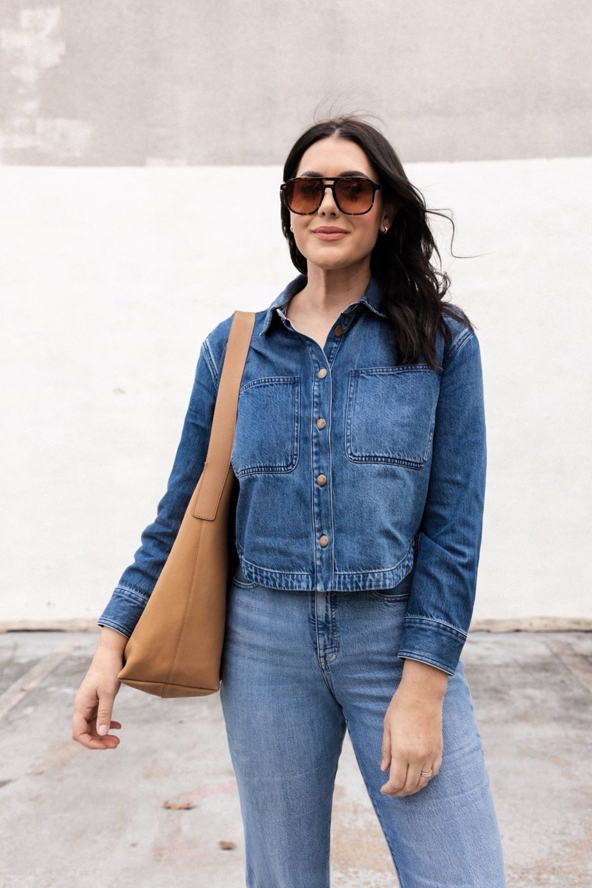 Denim Crop Shirt