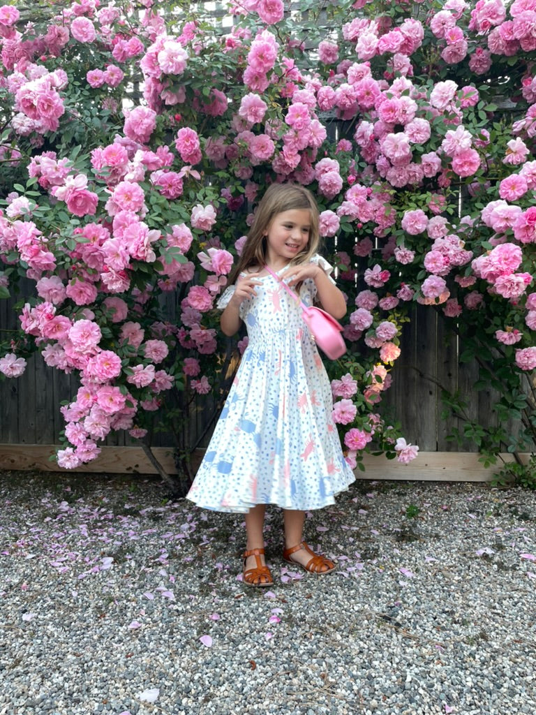 Coastal Print Empire Twirl Dress