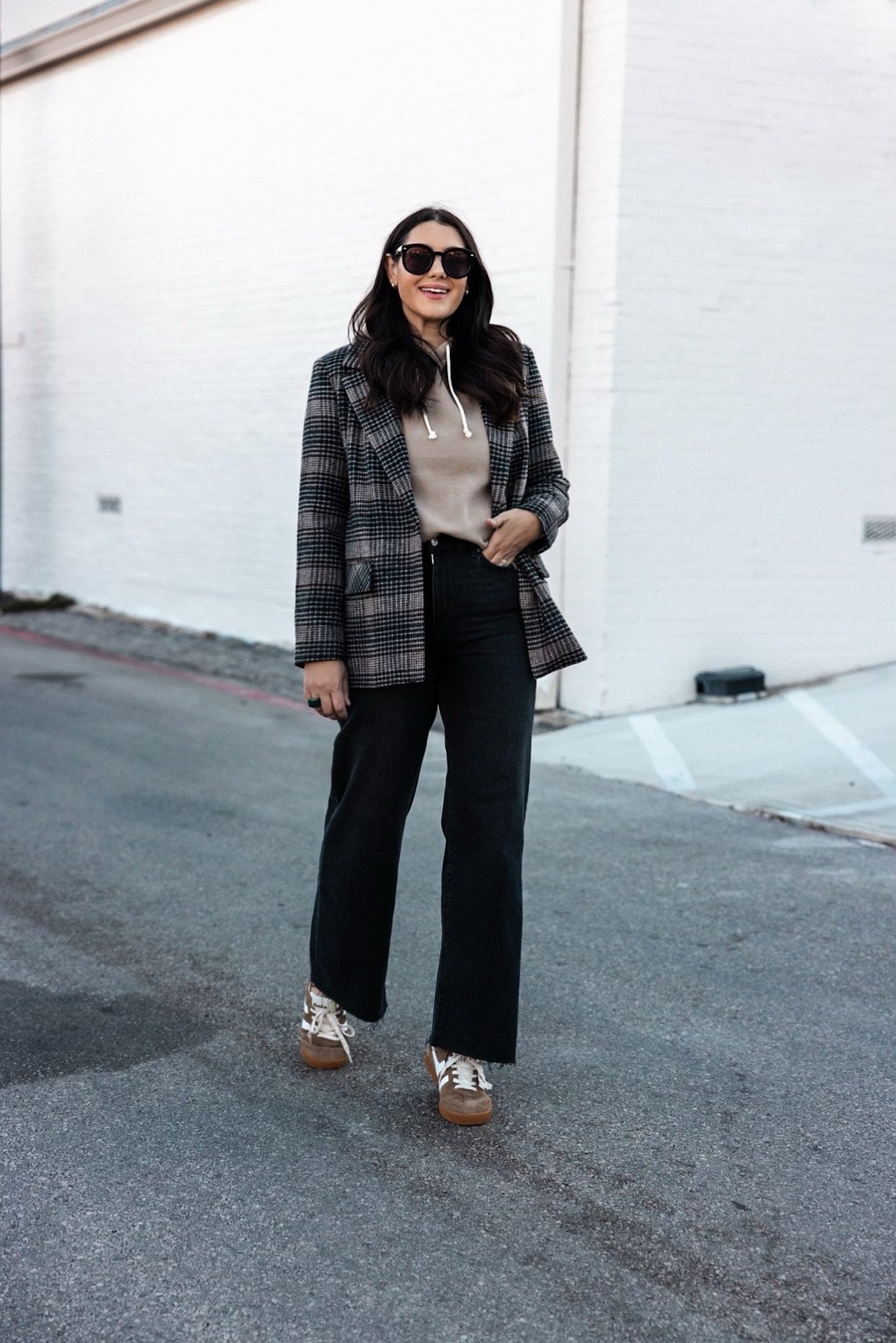 Relaxed Plaid Blazer