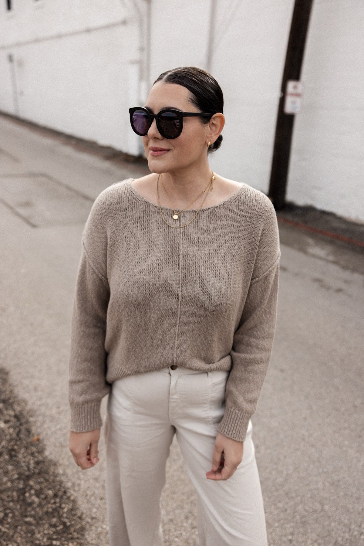 Off Shoulder Pullover Sweater