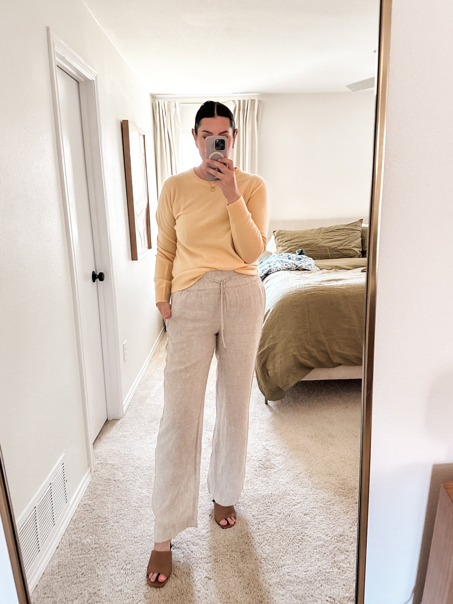100% European Linen Wide Leg Pants