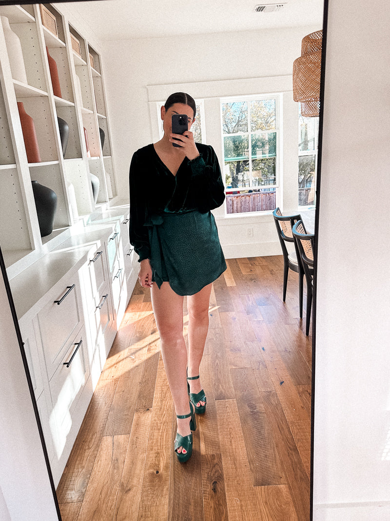 Embossed Side Tie Skort