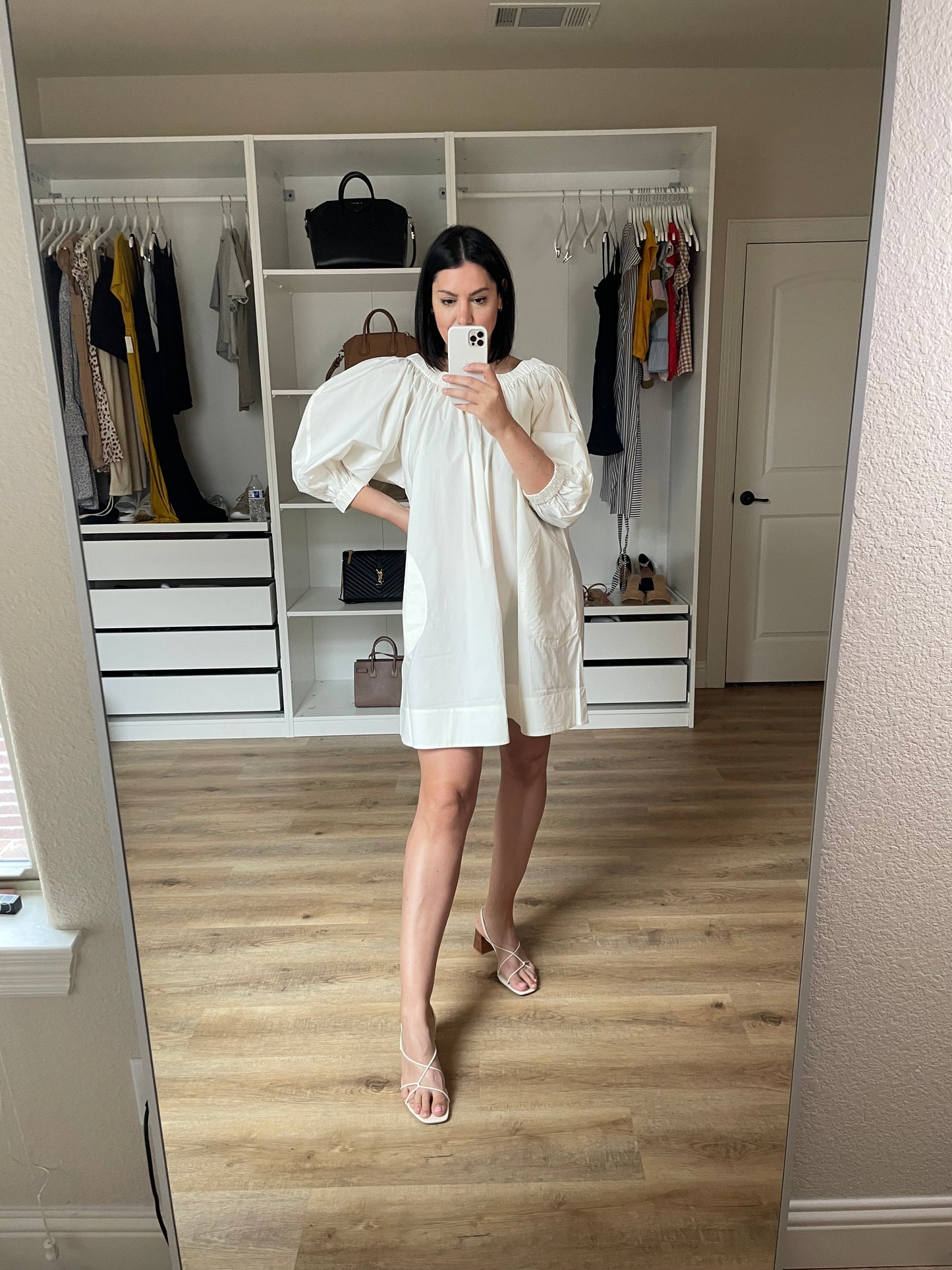 Puff Sleeve Mini A Line Dress