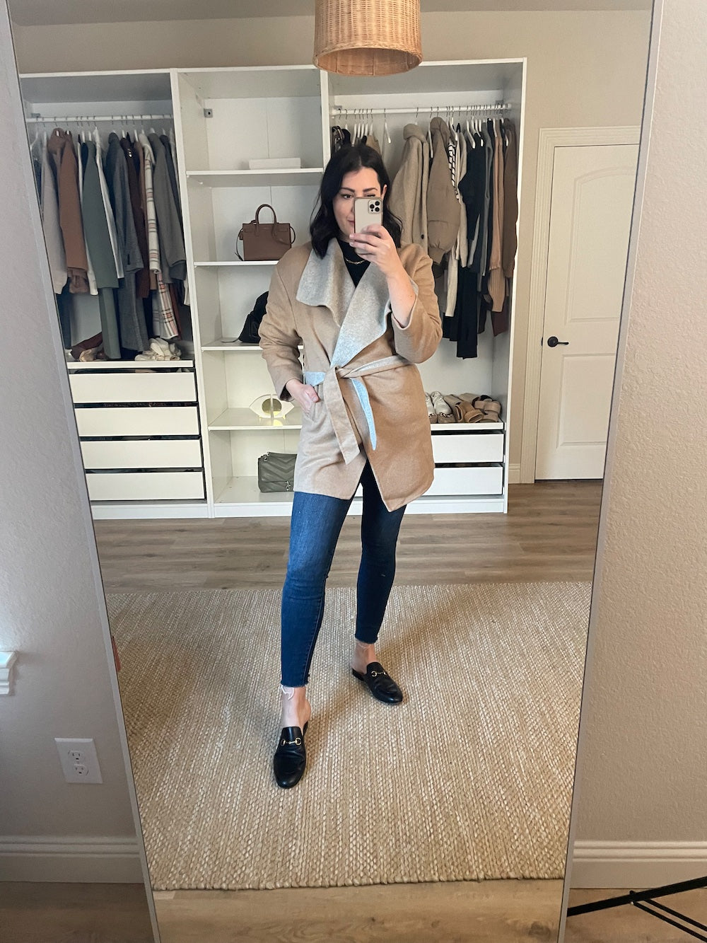 Daily Ritual Women's Relaxed Fit Double-Face Wool Coat