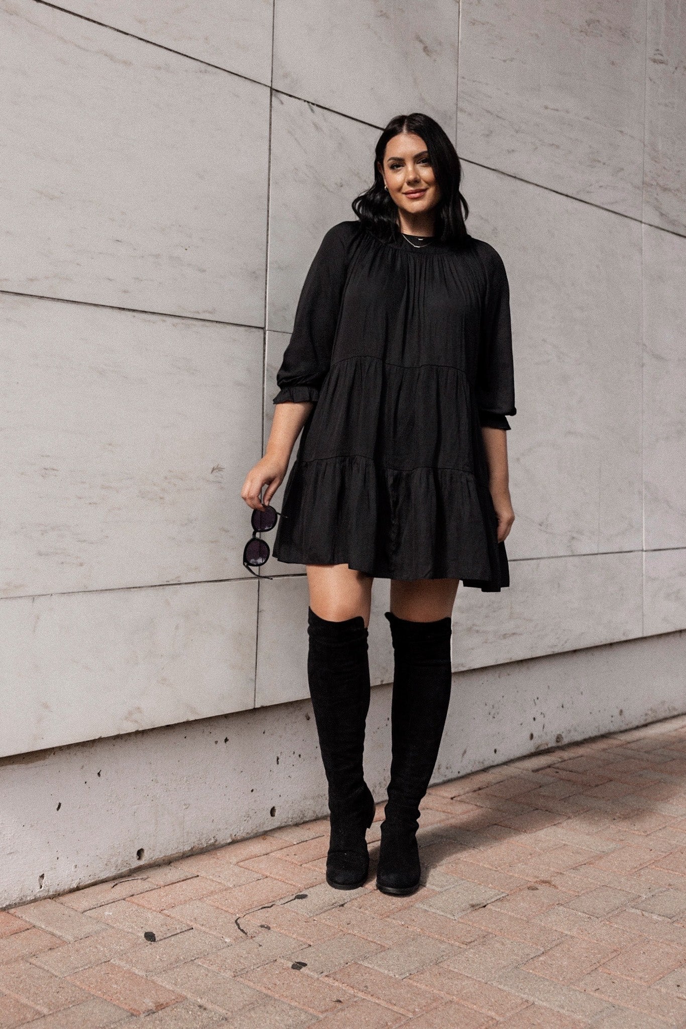 Shirred Tiered Dress