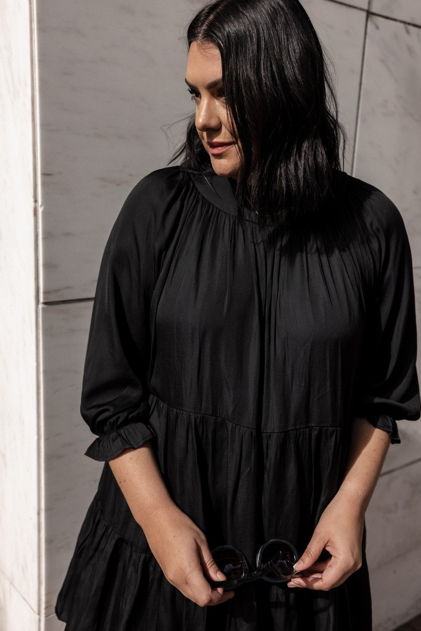 Shirred Tiered Dress