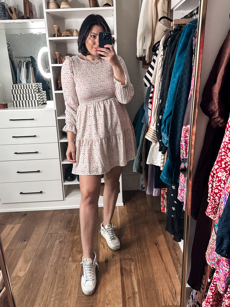 Floral Ruffle Smocked Dress
