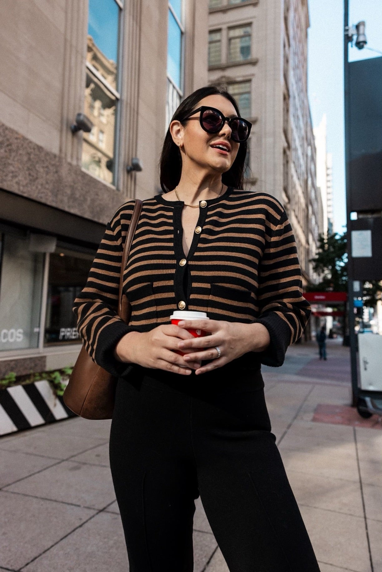 New relaxed Emilie sweater lady jacket in stripe