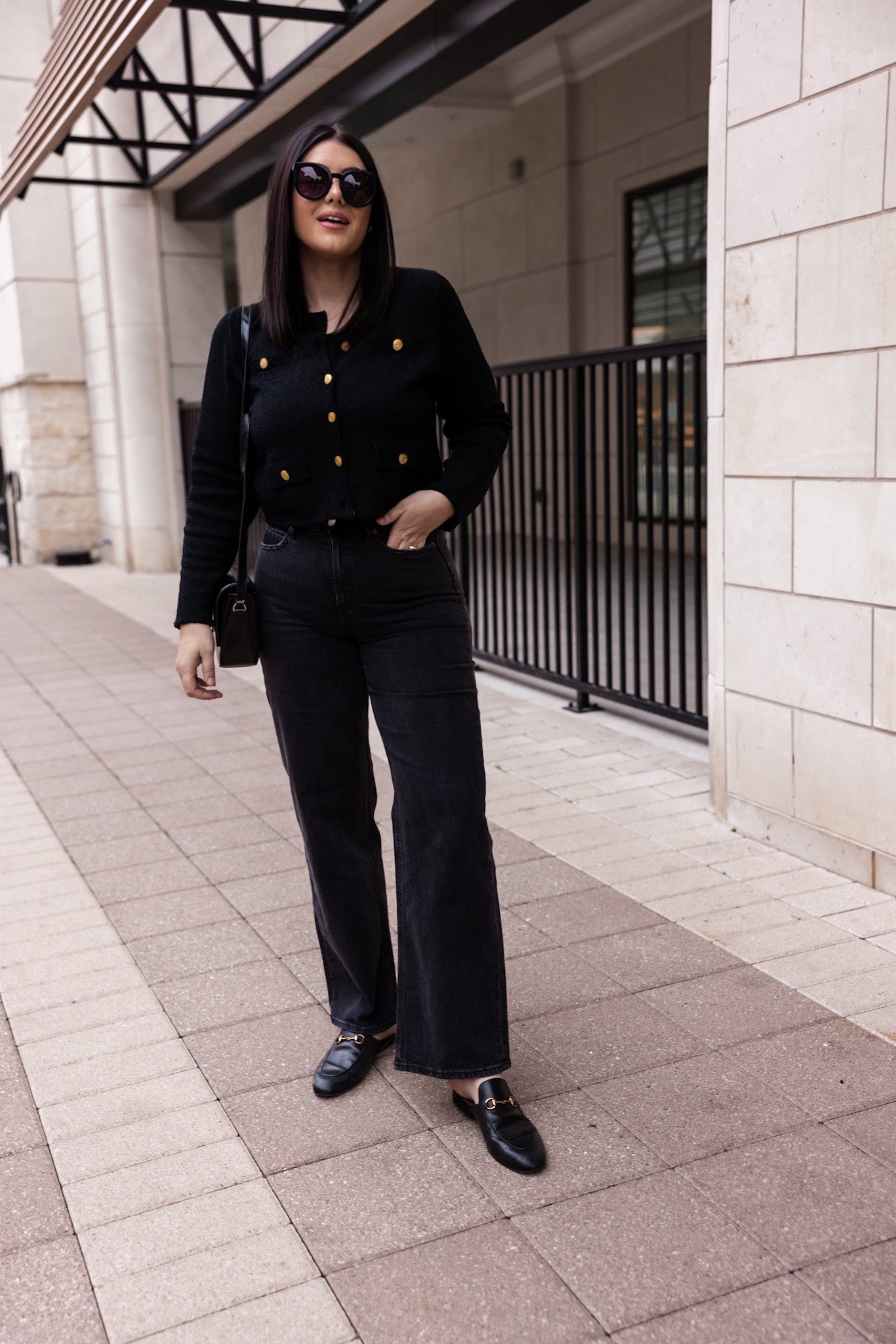 Cropped lady jacket in textured bouclé