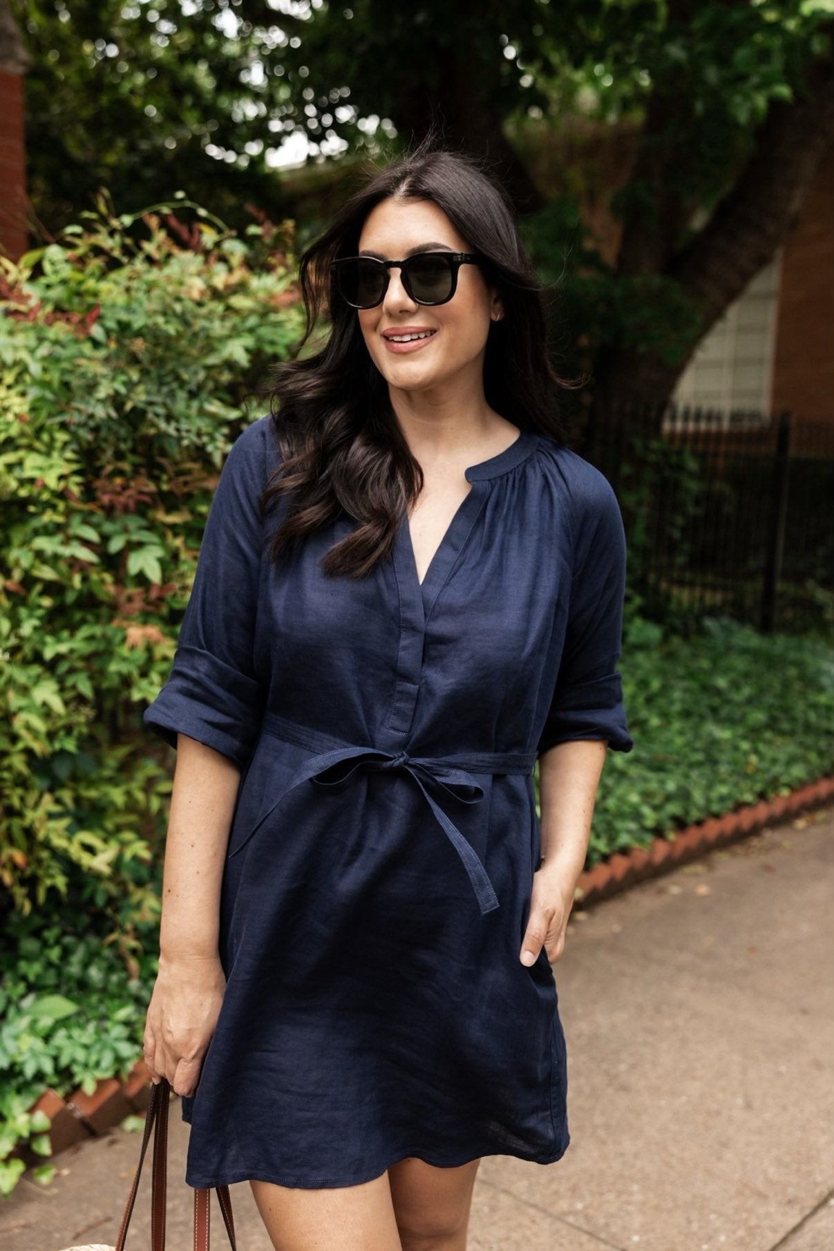 Cabana mini dress in linen