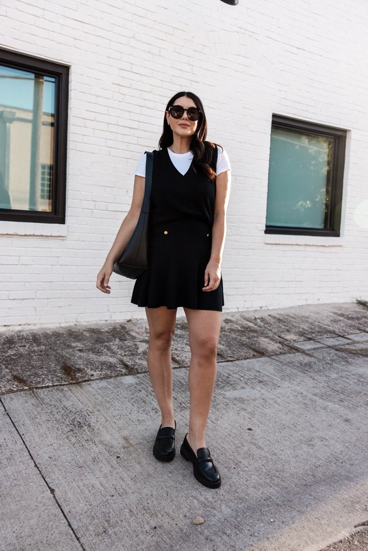 A-line mini sweater-skirt in merino wool