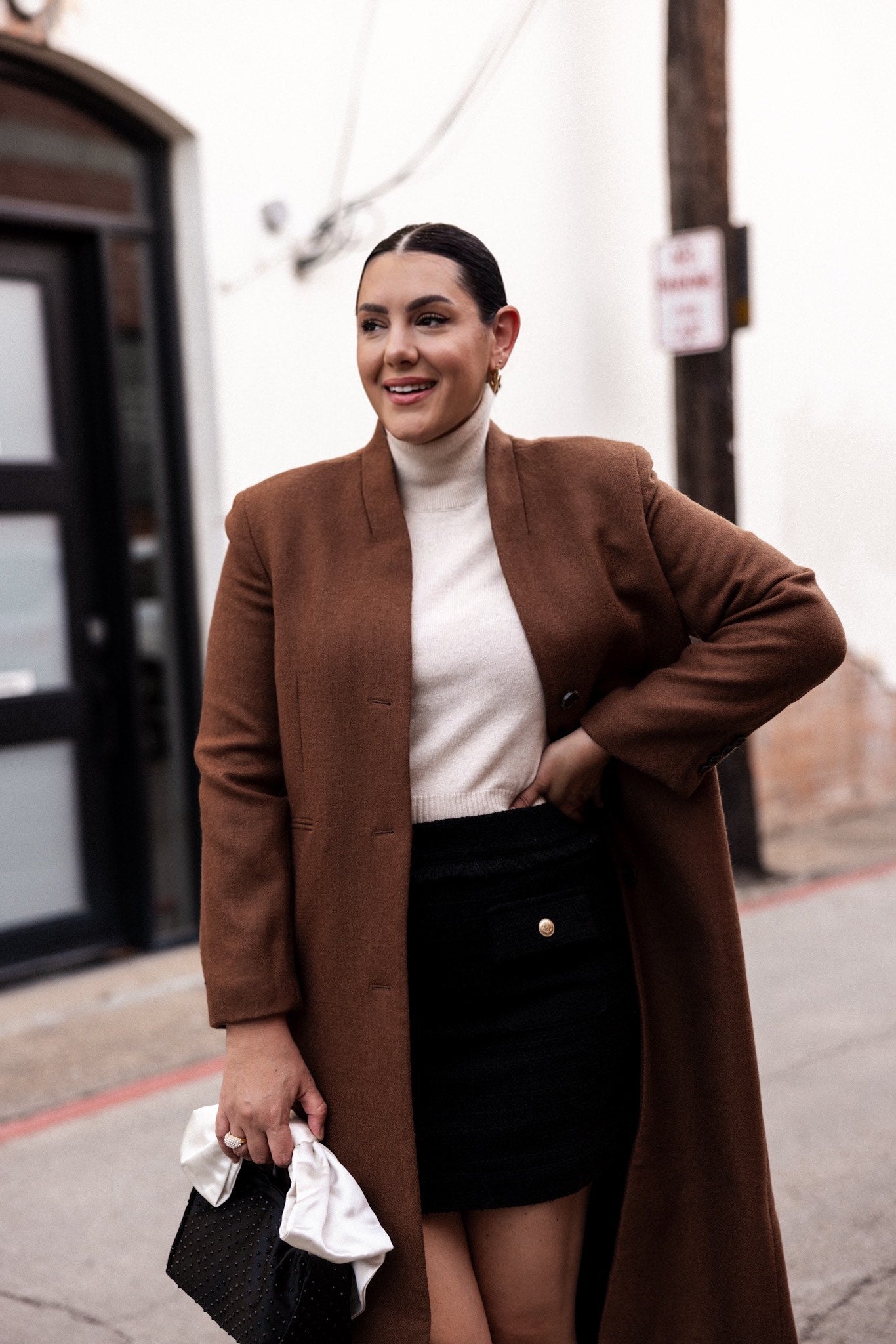 Cashmere shrunken turtleneck sweater