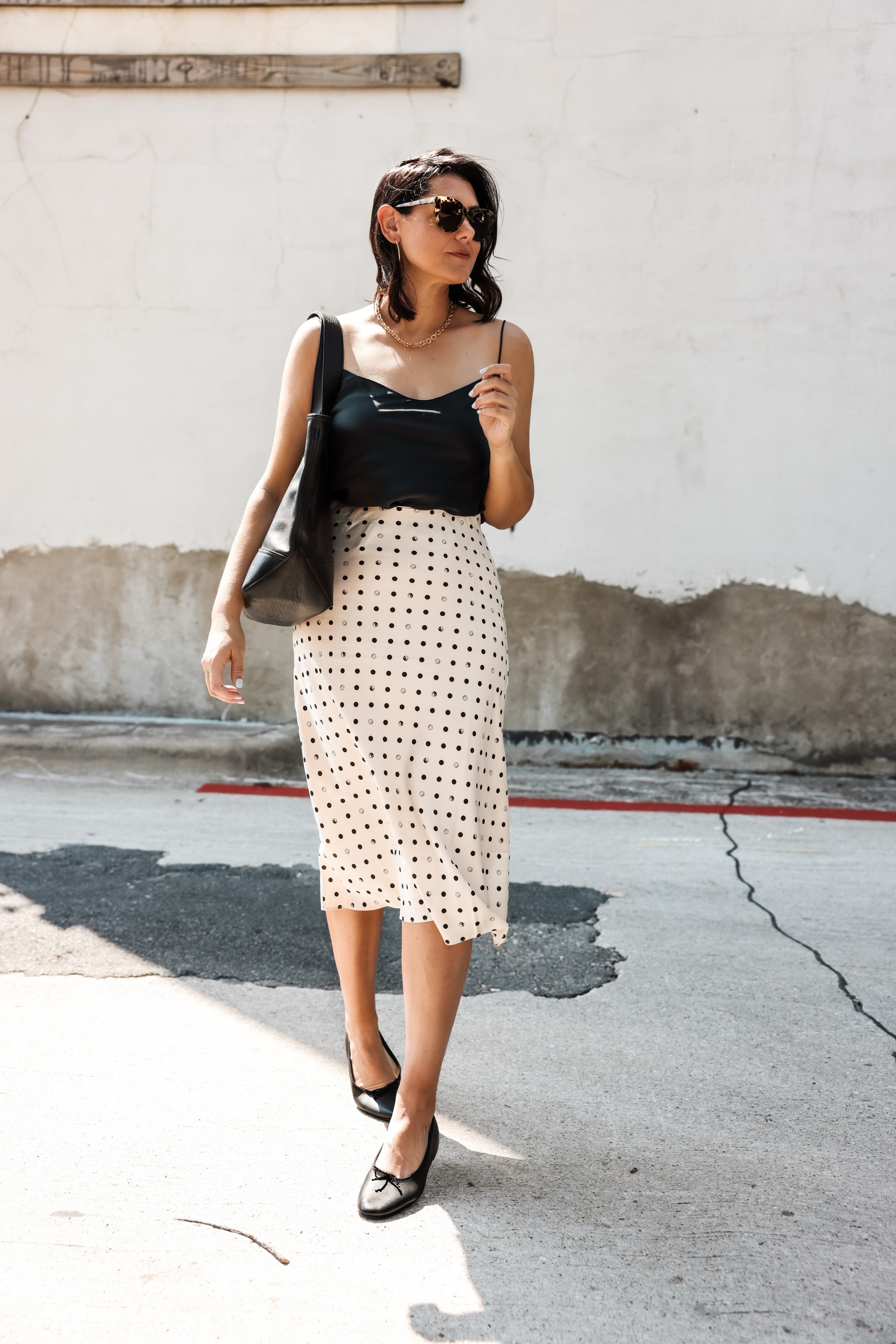 Polka Dots Midi Skirt