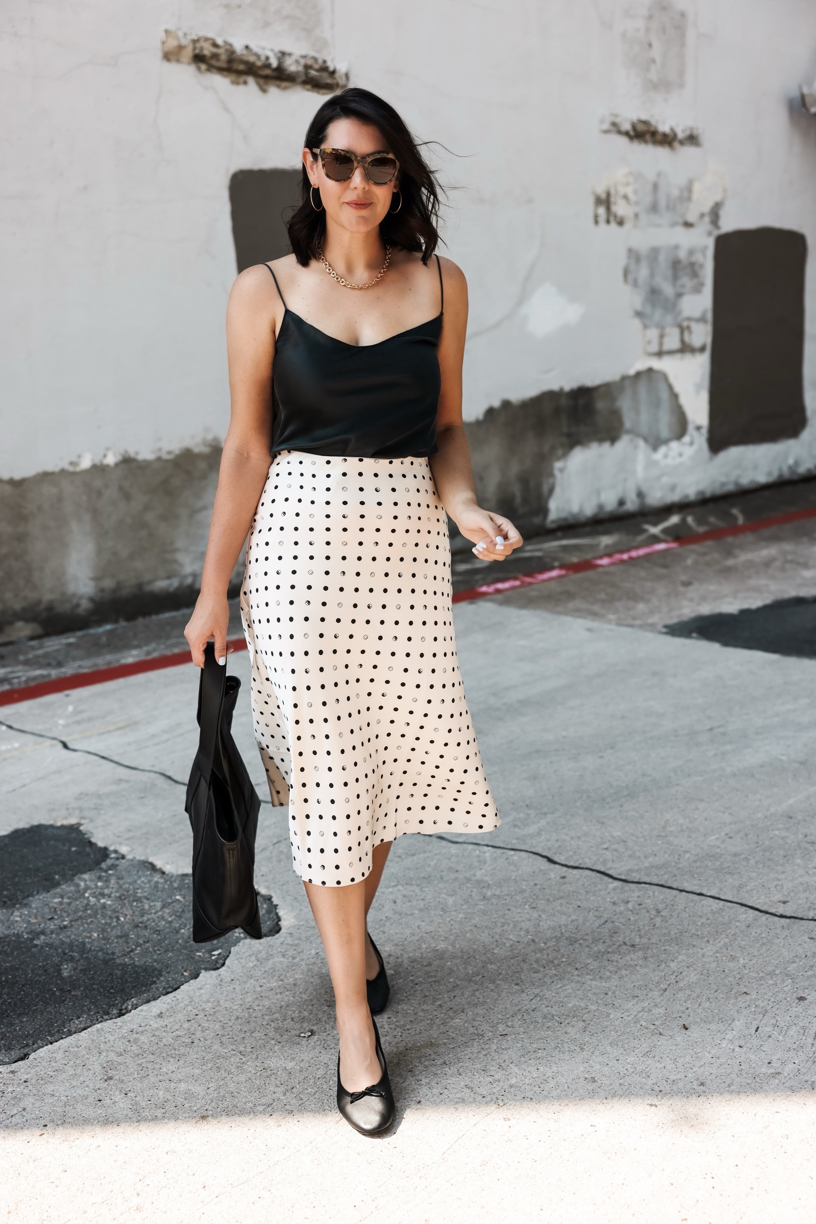 Polka Dots Midi Skirt