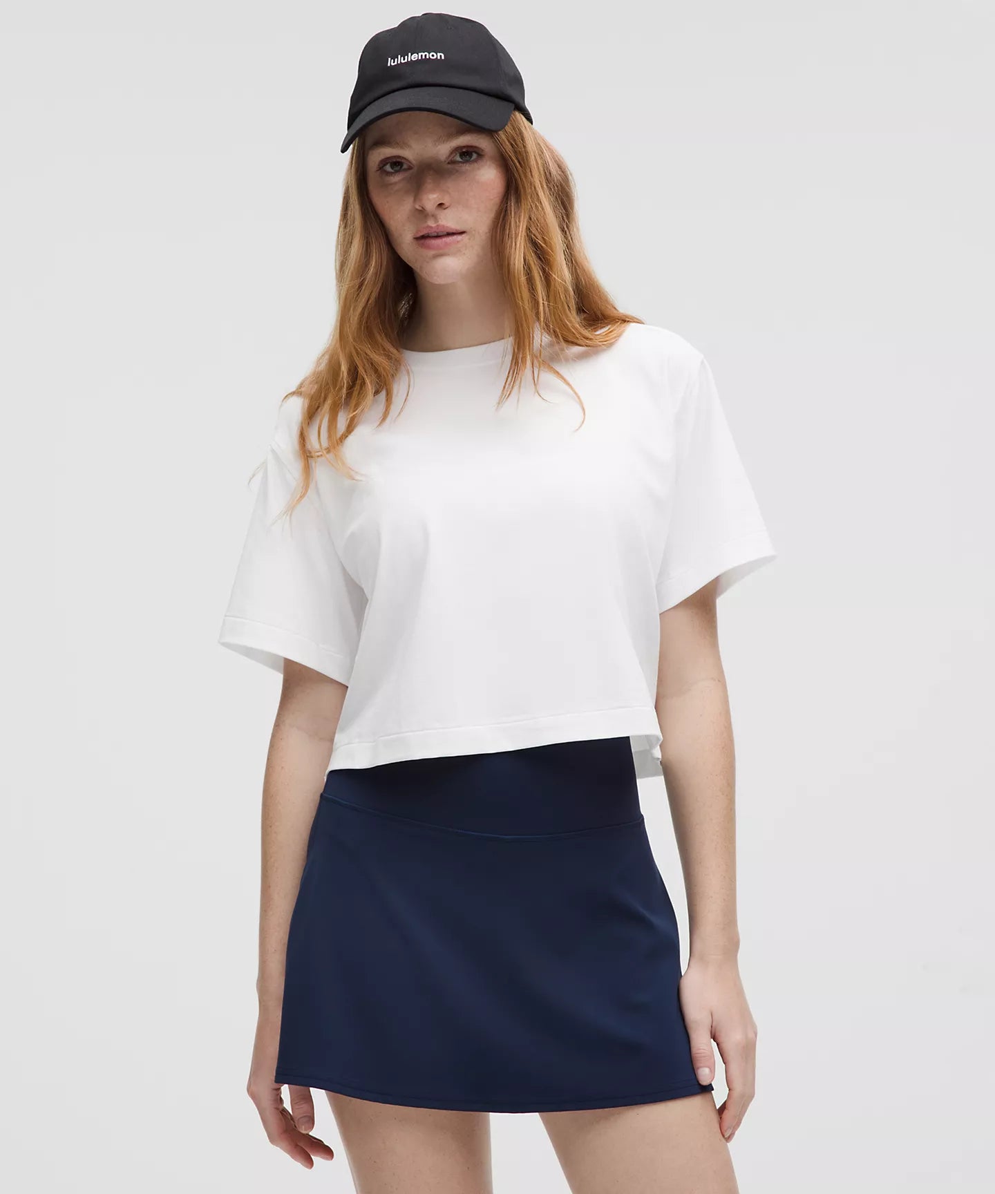 All Yours Organic Cotton Cropped T-Shirt in white