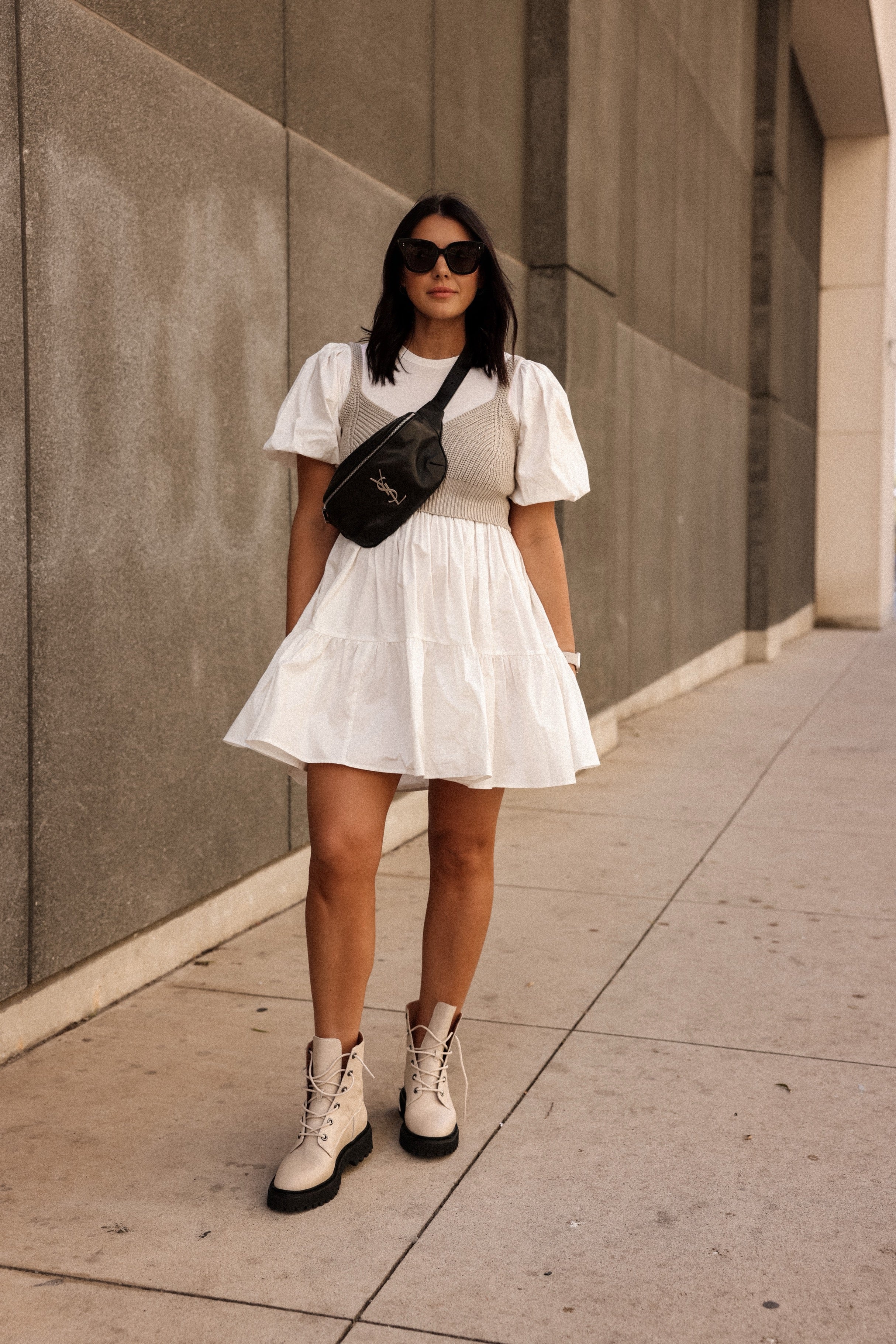Raya Mixed Media Dress