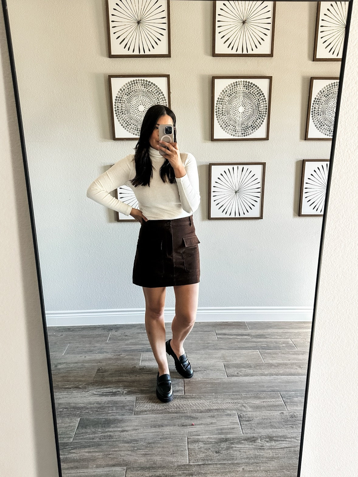 Utility Mini Skirt in Moleskin