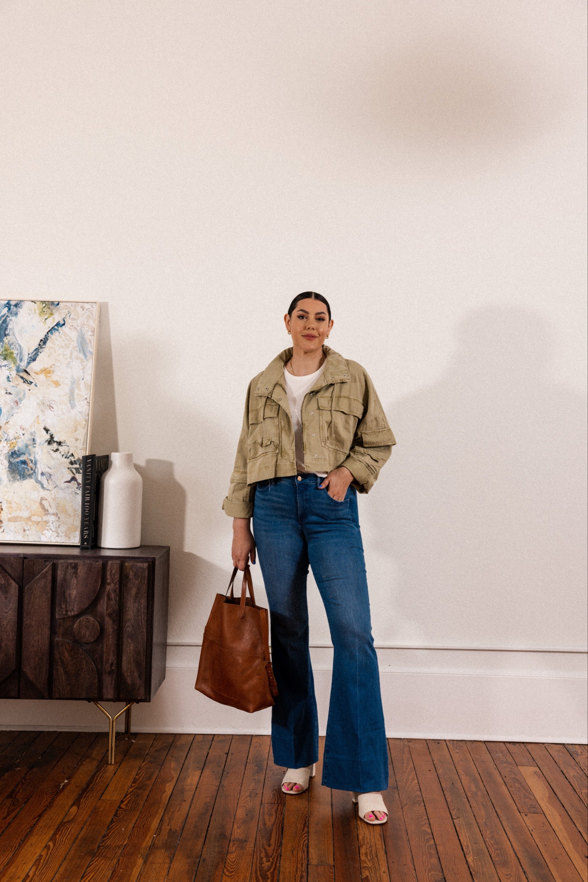 Multi Pocket Cropped Jacket