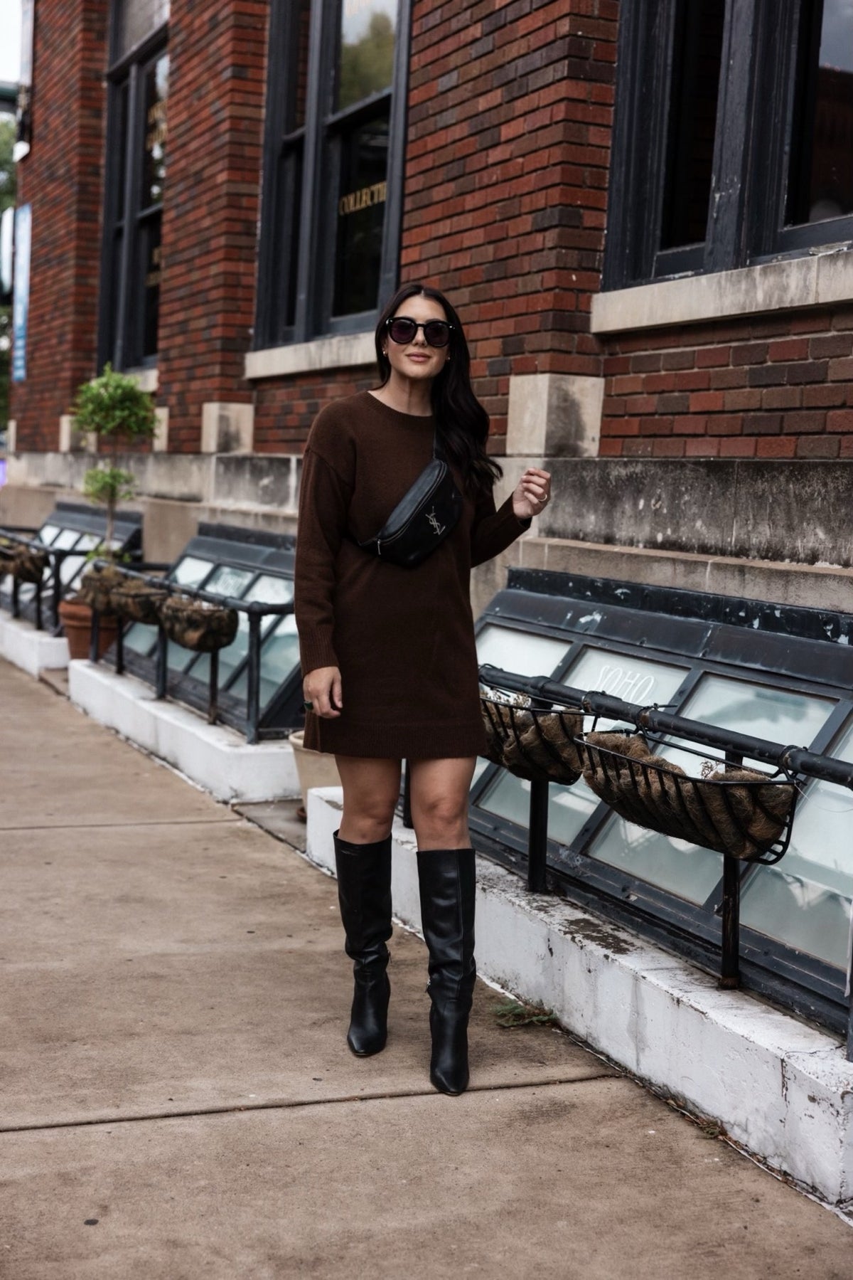 Long Sleeve Sweater Mini Dress