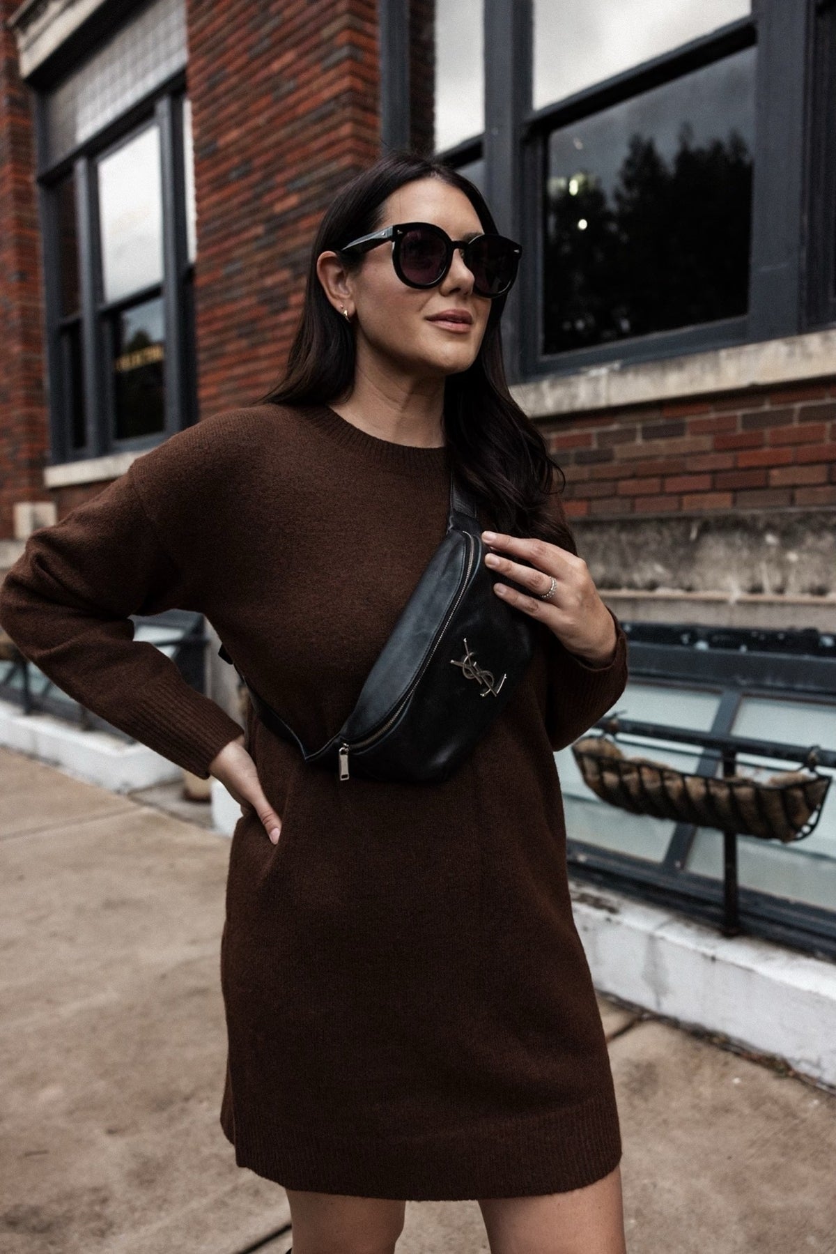 Long Sleeve Sweater Mini Dress