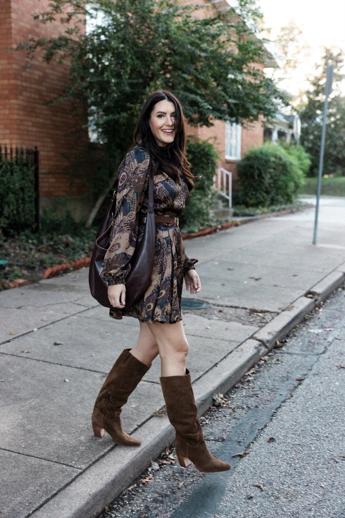 Cristen Knee High Boot in Silky Suede