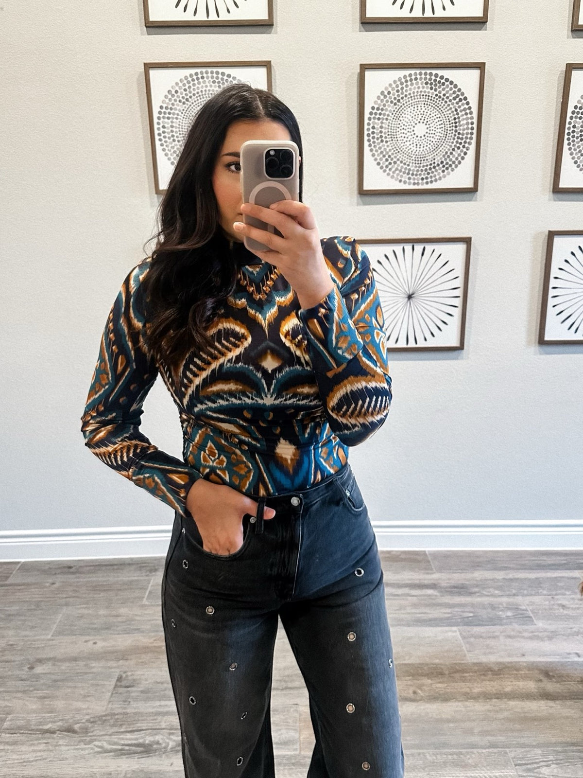 Hendrix Crystal Embellished Eyelet Jeans