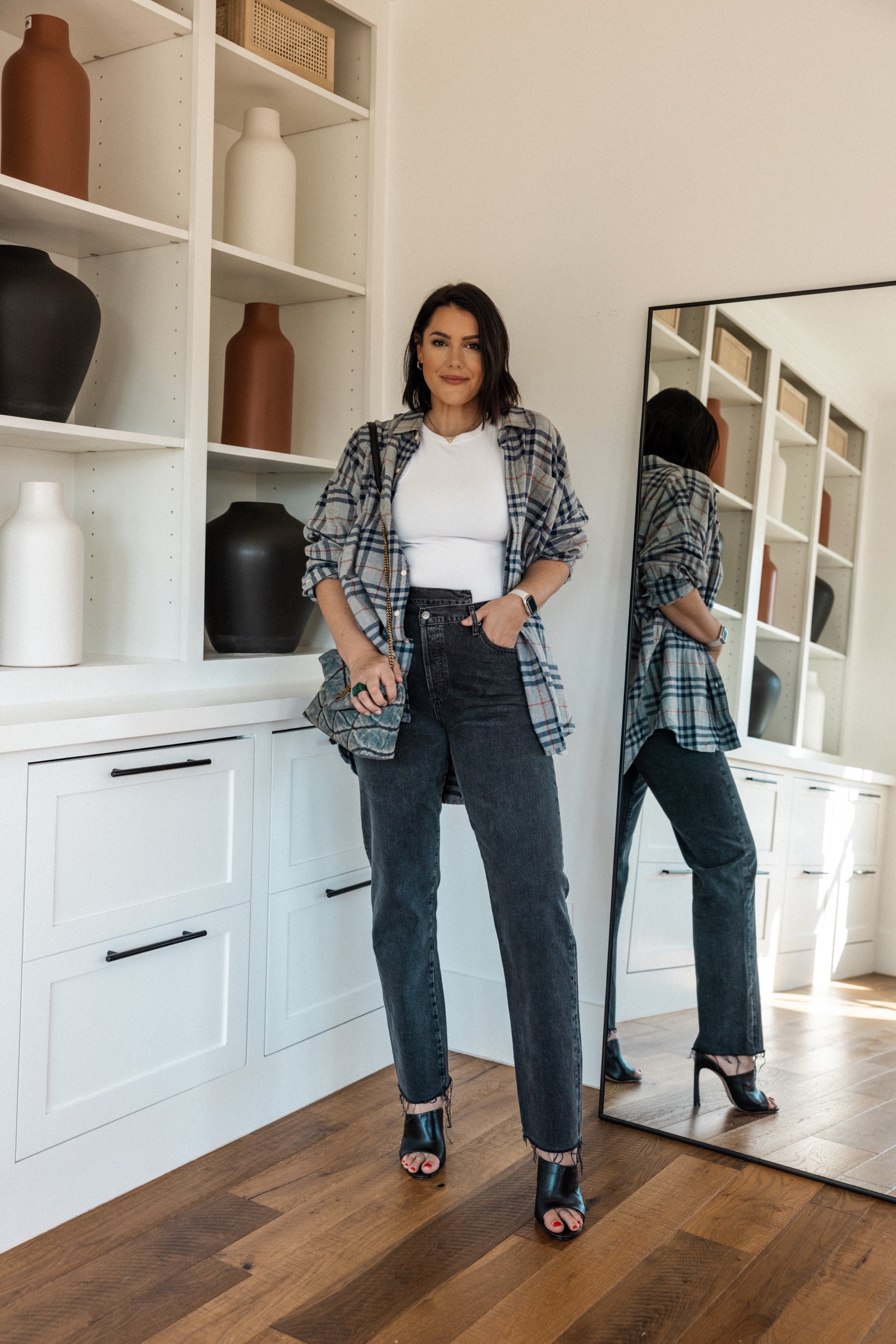 Oversized Checked Flannel Shirt