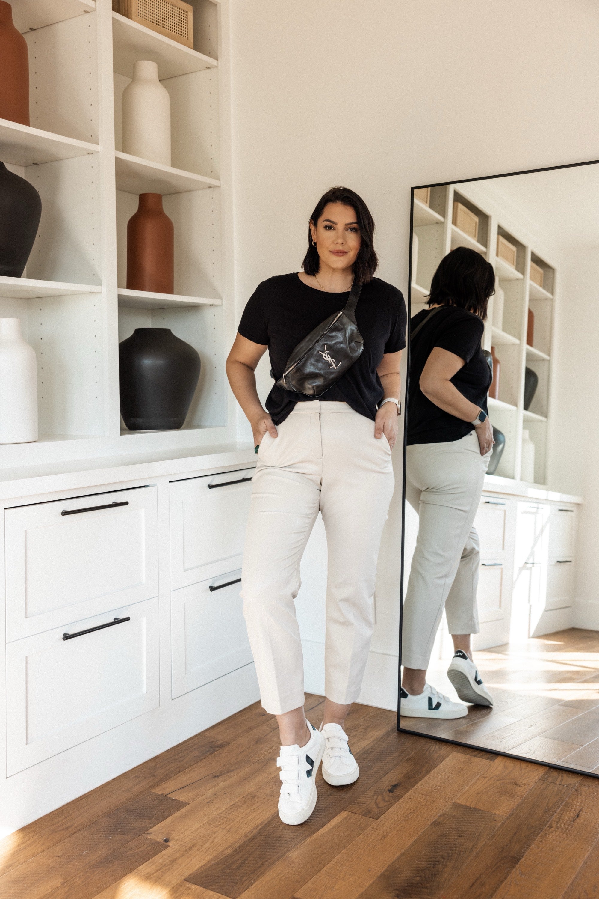 Kate straight-leg pant in faux leather