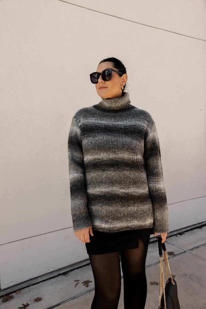 Ombre Turtleneck Sweater