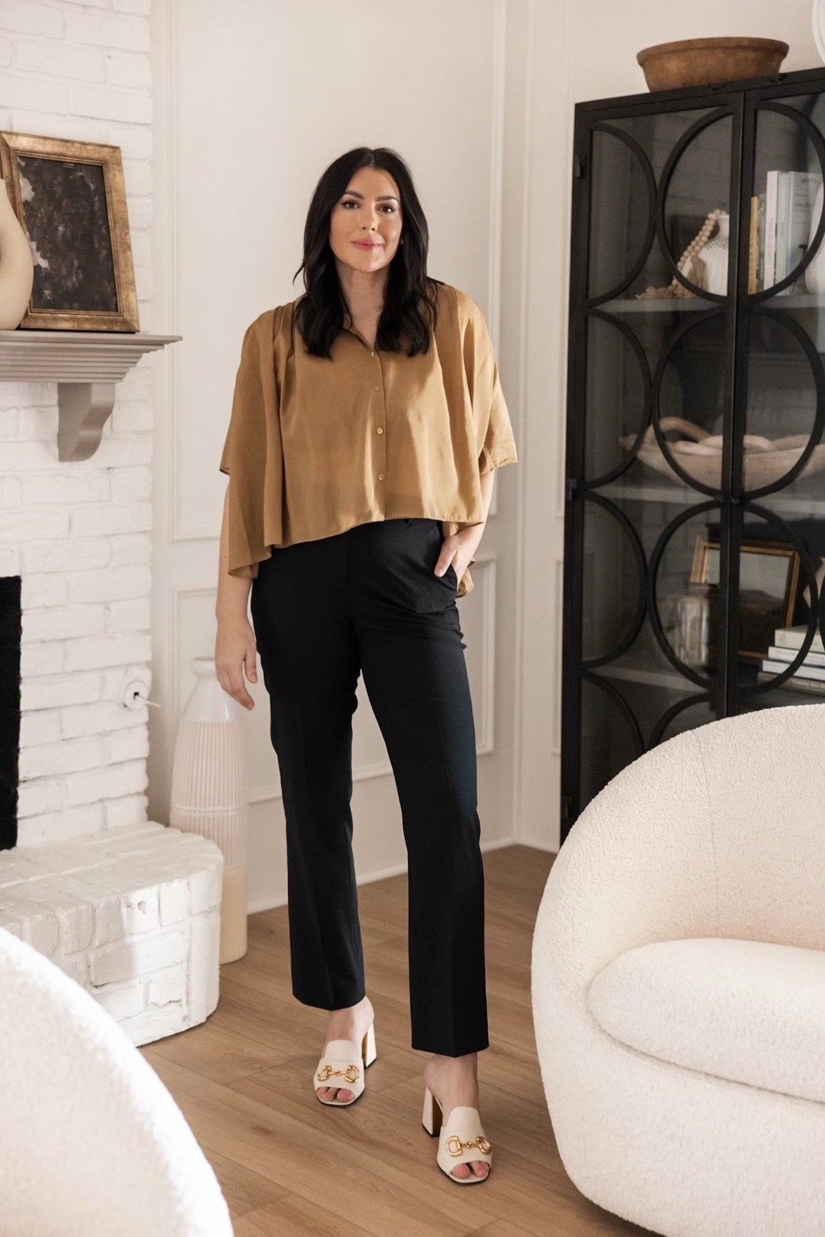 Cotton Silk Voile Short Seeve Blouse