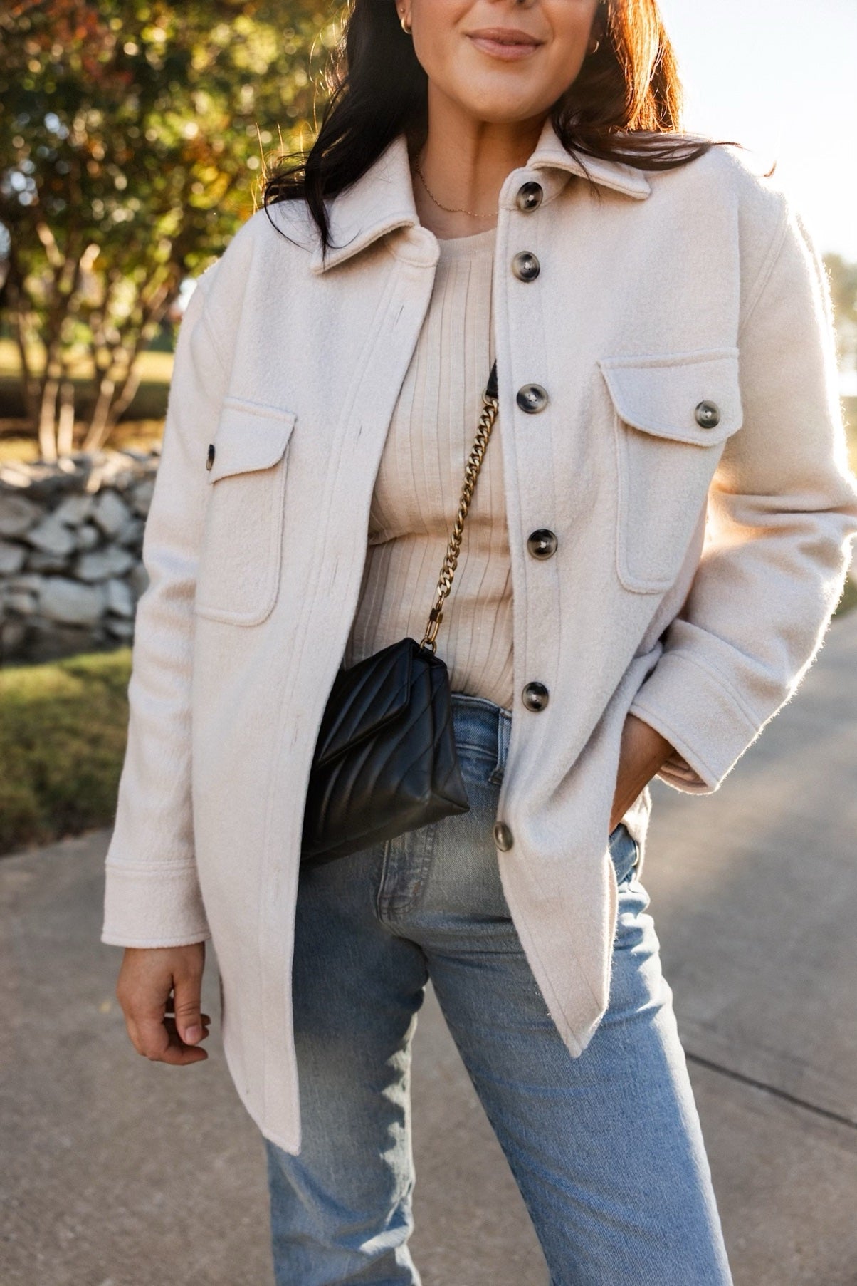 100% Merino Wool Shirt Jacket