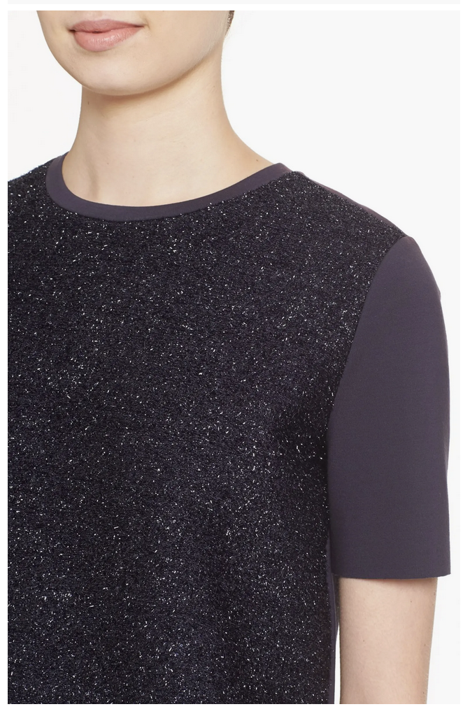 'Tinsel' Metallic T-Shirt Dress