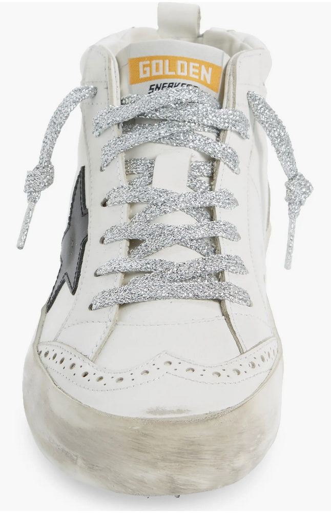 Mid Star Leather Wing-Tip Sneakers