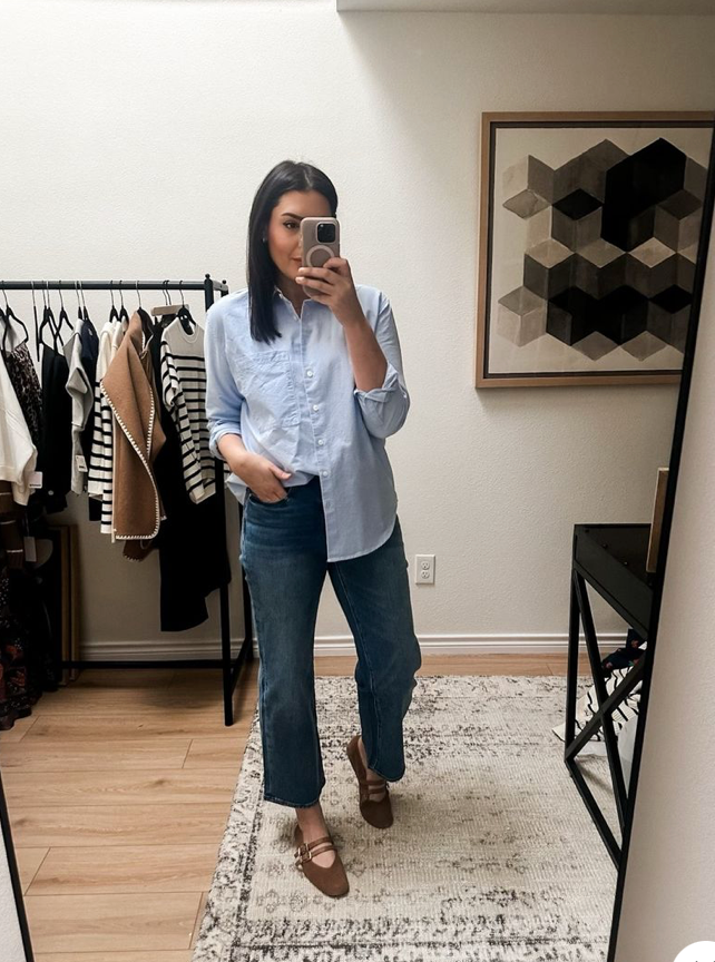 Comfort Stretch High Rise Cropped Straight Jeans