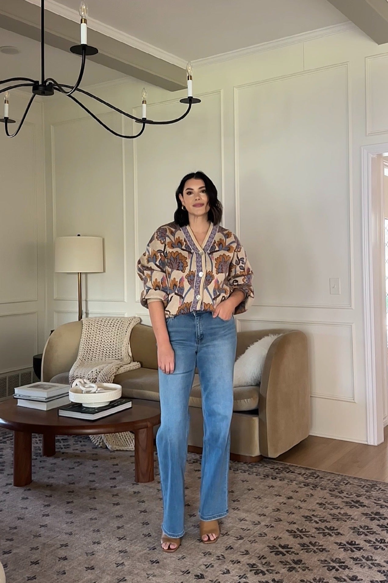 Floral Knit Cardigan