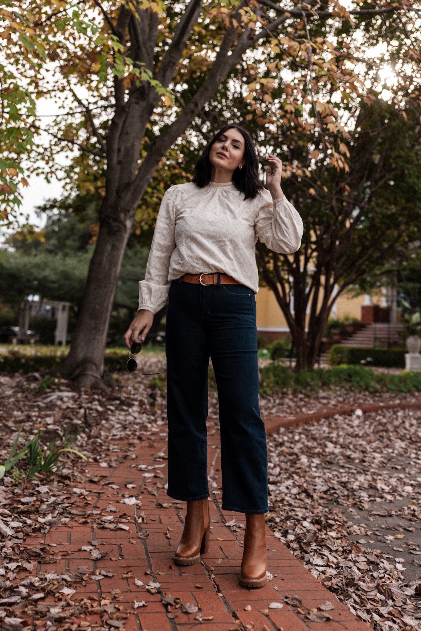 Embroidered Long Sleeve Blouse