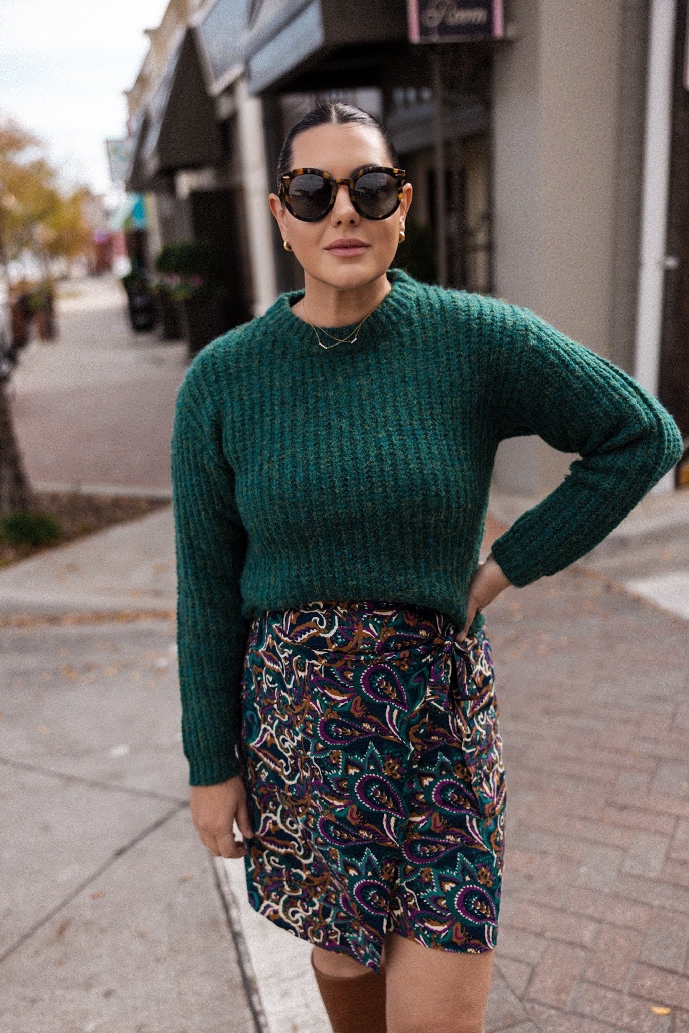 Crew Neck Ribbed Sweater