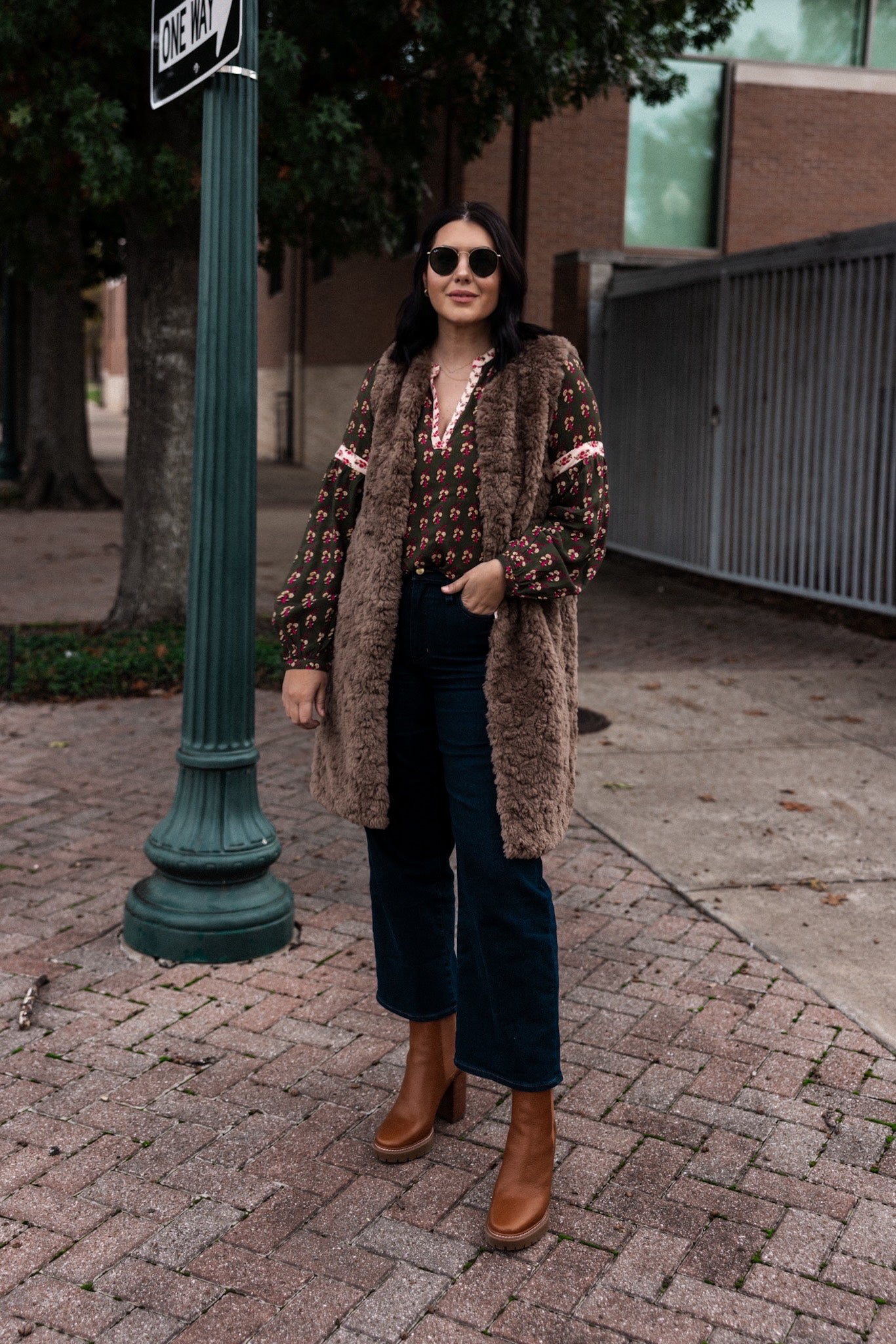 Printed Blouse with Puff Sleeves