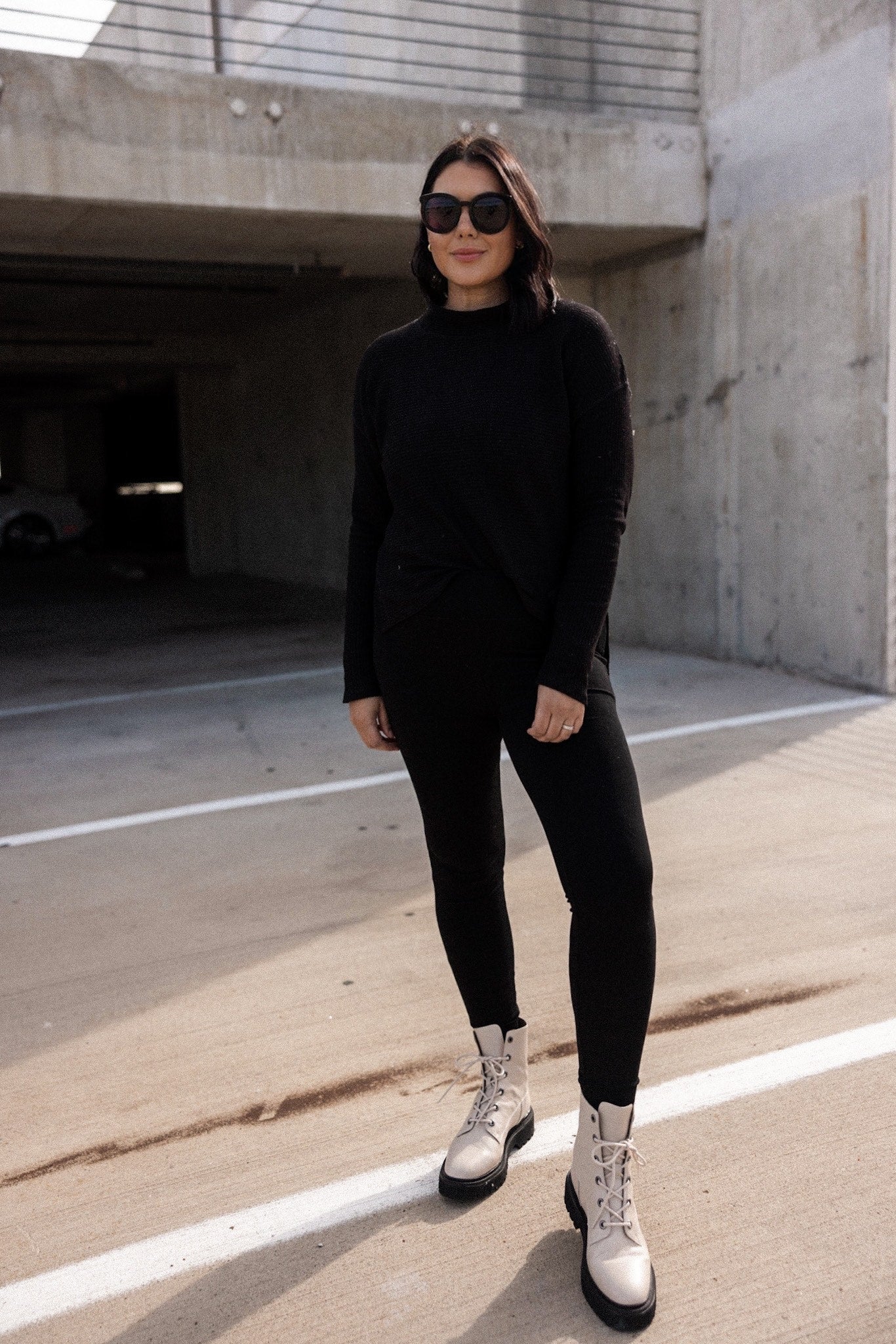 Rib Knit High Neck Top